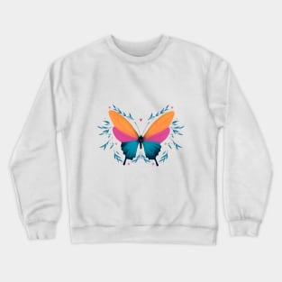 Floral Butterfly Crewneck Sweatshirt